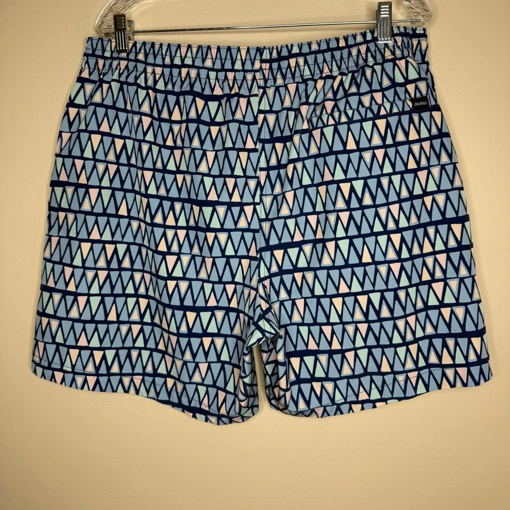 chubbies Men's Blue Geometric Swim Trunks